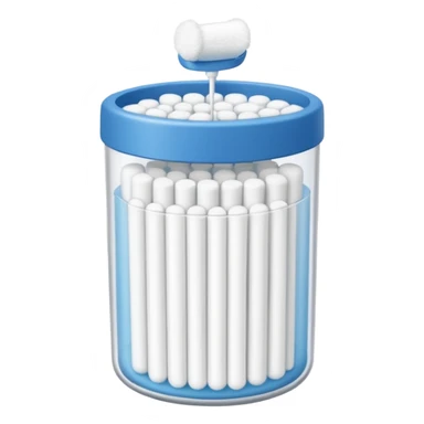 Fully packed container with Cotton swabs sticker