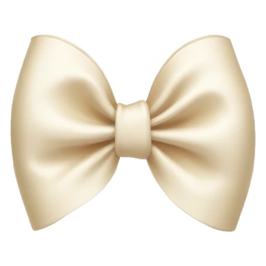 Cream bow sticker