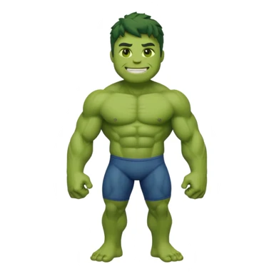 Hulk with full body emoji style sticker