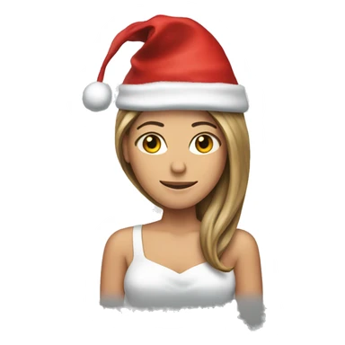 Jennifer Aniston with santa hat sticker