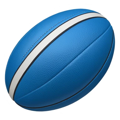Blue rugby ball sticker
