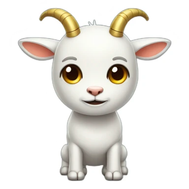 cute robot with goat horns sticker