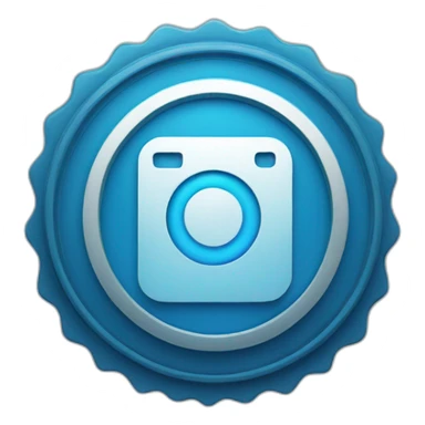 Instagram blue certification badge sticker