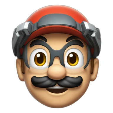 super mario with vr headset sticker