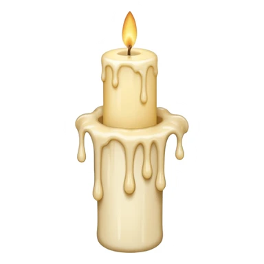 Thin and long Leaning Candle dripping wax as if someone is holding it sticker