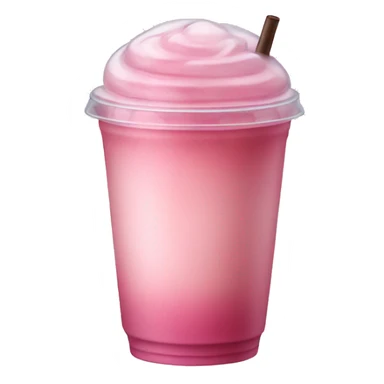 Pink iced coffee sticker