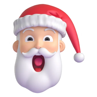 screaming face with a Santa hat sticker