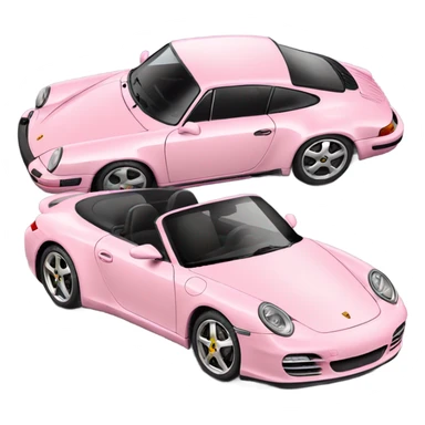Light pink Porsche  sticker