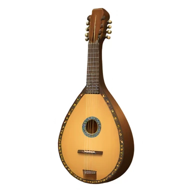 21 string harp lute with a banjo body sticker