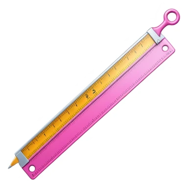 mac os icon, ruler, measures, pink sticker