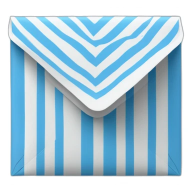 blue with white strips envelope sticker