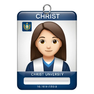 generate an ios genmoji of a college id card that says "CHRIST UNIVERSITY ID" sticker