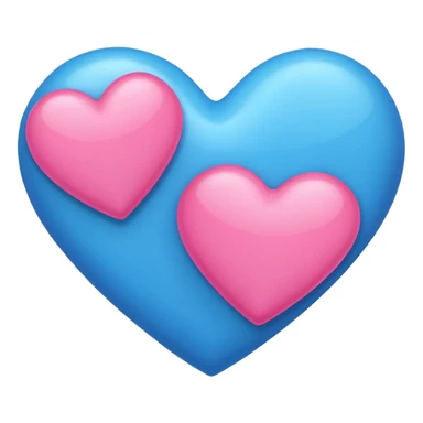 Emoji de coração azul e rosa sticker