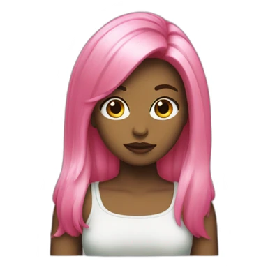 Black-pink-Lisa-green-hair sticker