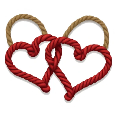 roped two hearts sticker