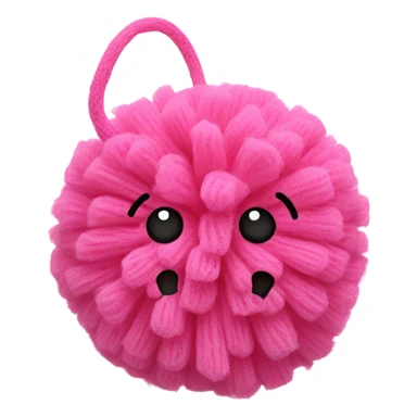 A pink loofah sticker