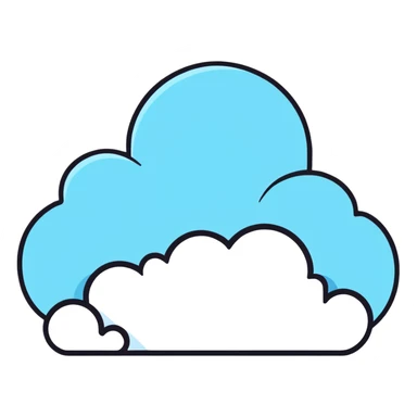 pastel blue cloud with twinkling stars sticker