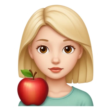 create the head okf the young pretty gitl in apple style sticker