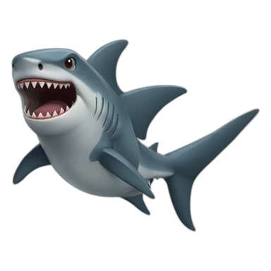 scary shark sticker