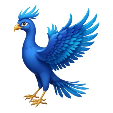 Blue phoenix bird sticker