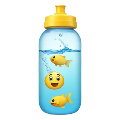 Phone in water bottle sticker