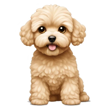 tan maltipoo sticker