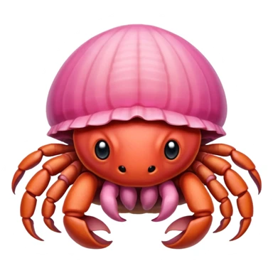 Girly hermit crab sticker