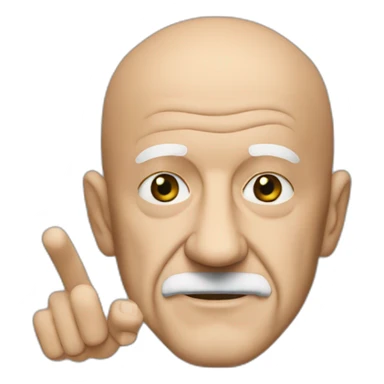 mike ehrmantraut with a finger sticker