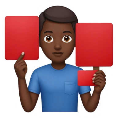 Eloji 🙂un carton rouge dans la main  sticker