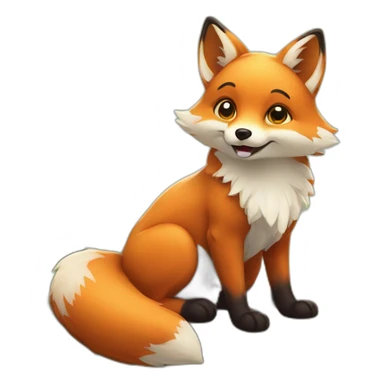 cutest lovable fox in nature sticker