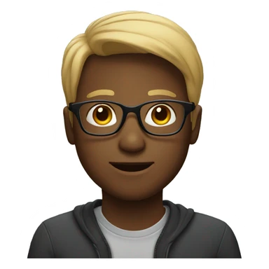 handsome boy with glasses sticker