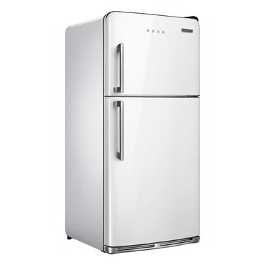 modern white fridge angled view sticker