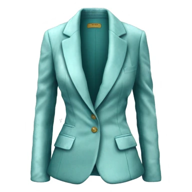Hyper Realistic isolated velvet light robins egg blue feminine blazer jacket. sticker