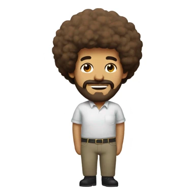 Bob Ross in a tutu  sticker