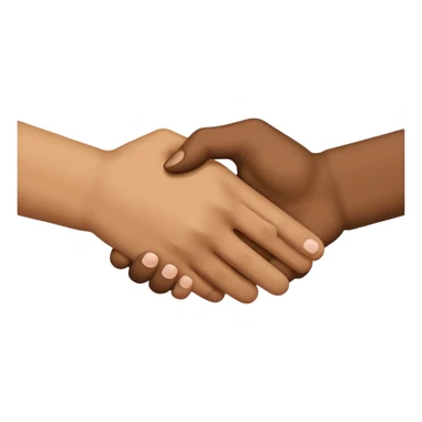 hand shake different color skin sticker