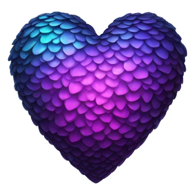 dark warm iridescent SCALE heart sticker