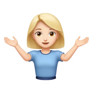 Girl arms open for hug sticker