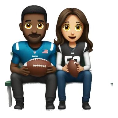 Couple-watching-American-football sticker