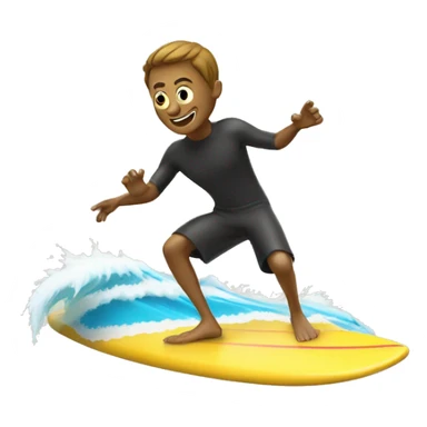 Chat sur un surf  sticker