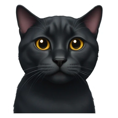 Black British cat sticker
