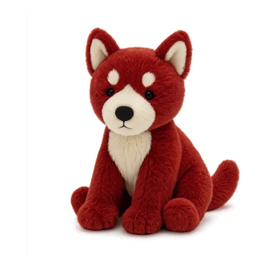 jellycat stuffed plush red siberian husky puppy sticker