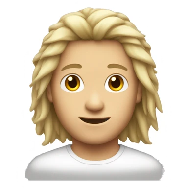 boy mullet hair sticker