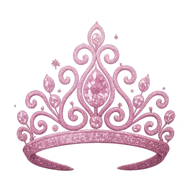pink sparkling tiara sticker