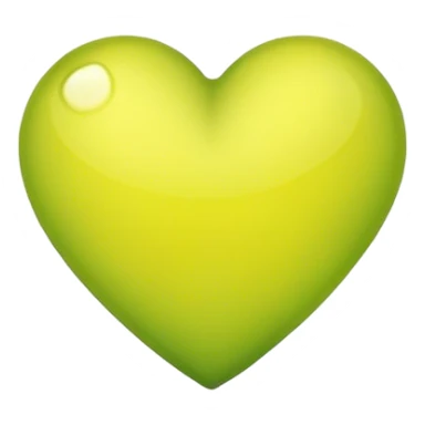 Yellowish green heart sticker