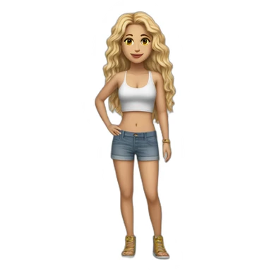 shakira realistic full body sticker