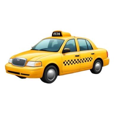yellow taxi cab with black checkered pattern sticker