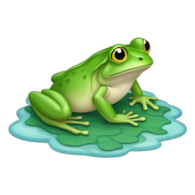 Une grenouille qui prendbain sticker
