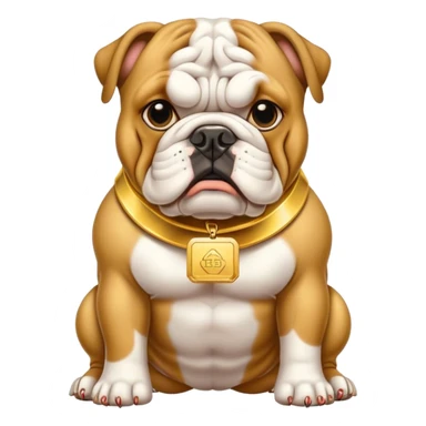 Bulldog with gold bars  sticker