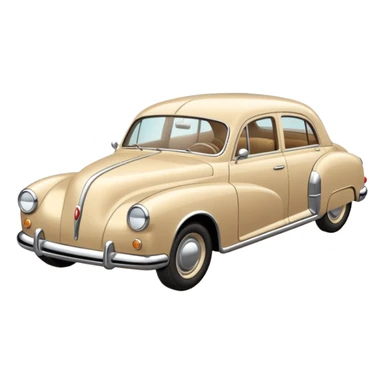 Beige retro long car sticker