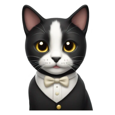 Cute tuxedo cat sticker